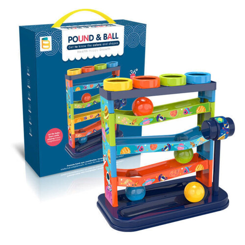 Oefntac Pound and Learn Ball Drop Toy with Hammer,