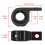 Motorcycle Headlight Mounting Brackets 2 pcs 1 inch Black 7
