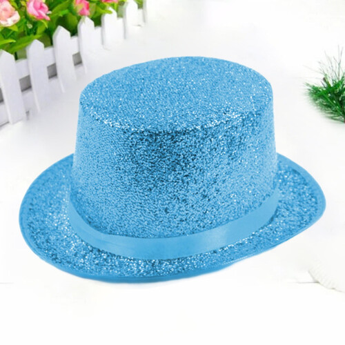 Top Hat Blue Victorian Jazz Hat 1 Piece 1