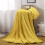 Fuzzy Throw Blanket Yellow 59x39in 1