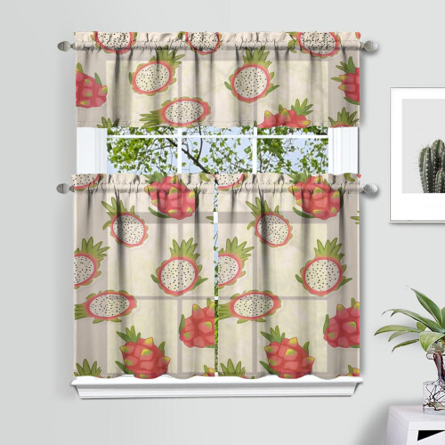 Fruit Kitchen Curtain Valance Set 36 Inch 1