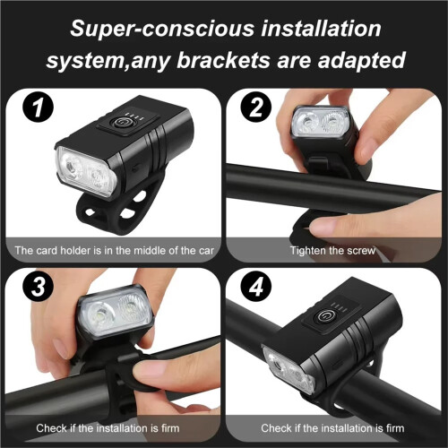 T6 LED Bicycle Front Light USB Rechargeable Waterproof 6 1