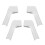 White RV Rain Gutter Spout Long Version 4PCS 5