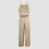 Women's Sleeveless Solid Jumpsuit Wide Leg Drawstring Waist 4