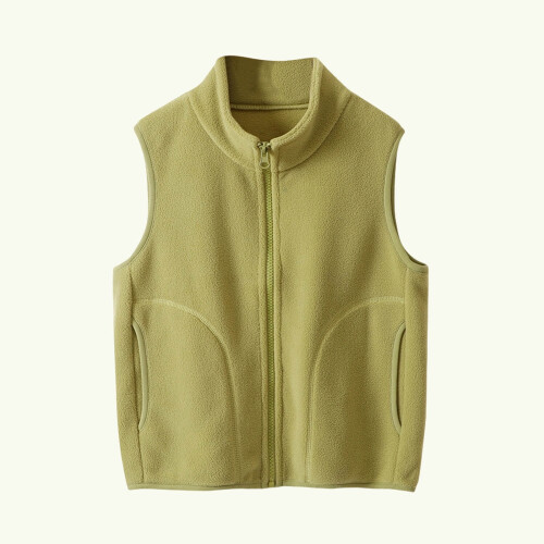 Fleece Vest for Kids 1-15 Years Sleeveless Solid Outerwear