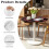 Round Washable Cocktail Tablecloth with Elastic Edges 24" 5