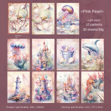 Mermaid Theme Scrapbook Paper Underwater Fantasy 30 Sheets