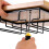 Wine Glass Holder Rack Wall-Mounted Black 5