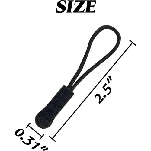 Zipper Pulls Nylon Cord 132 Pieces Non-slip Gripper 2