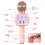 Wireless Karaoke Microphone with LED Lights Gold 5