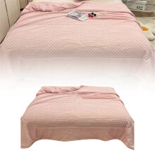 Queen Cooling Blanket Bamboo Rayon Waffle Texture Pink