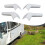 White RV Rain Gutter Spout Long Version 4PCS 6