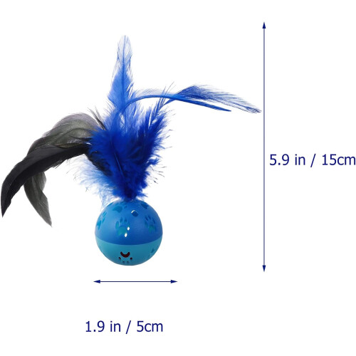 Cat Toy Ball with Bell and Feather 1 Piece 1