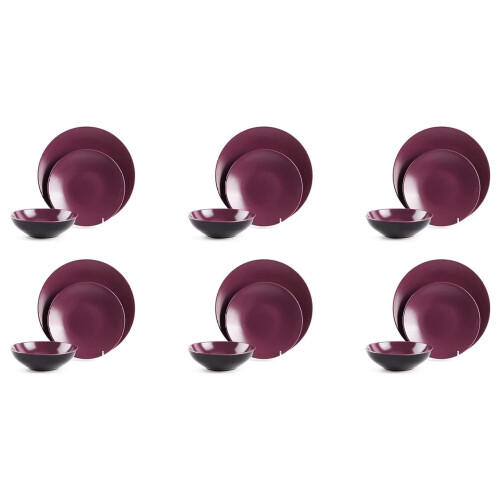 Stoneware Dinner Set Two-Tone 18-Piece 2