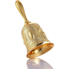 Solid Brass Gold Hand Bell for Wedding Teacher Meditation