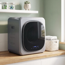 HOMCOM 2.5kg 800W Vented Tumble Dryer with Stainless Steel Tub, Silver Tone