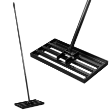 KCT 45.5x24.5cm Garden Levelling Rake Lawn Grass Flattening Smoothing Bumpy Top Dressing Lute Landscaping Gardening Leveller Tool 175cm Handle