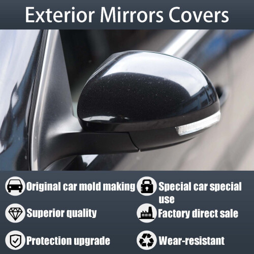 Black Exterior Mirror Caps for VW Beetle ID.3 ID.4 ID.6 2
