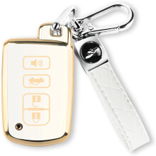 Toyota Key Fob Cover TPU 4-Button with Keychain