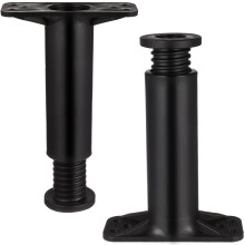 Black Adjustable Furniture Legs 2 Pieces