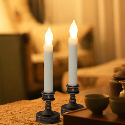 Party Lamp Long Candle Light Coffee Decor Indoor Set 1