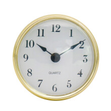 Quartz Wall Clock Gold 80mm Silent Battery Powered