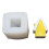 Snow House Candle Mold Set Silicone White 4 Pieces 8