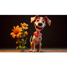 Wooden Dog Nature Puzzle for Adults 1000 Pieces