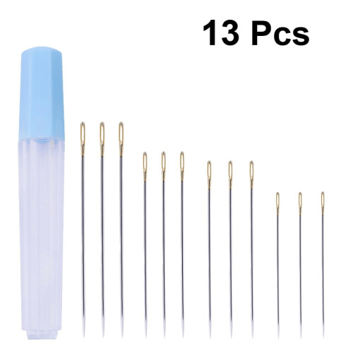 Sewing Needles Assorted Colors Large Eye 12 Pcs 2
