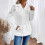 Women's Casual Hooded Pullover with Lace Raglan Sleeves and 4