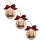 Wooden Christmas Ornament Set Brown 3 pcs 1