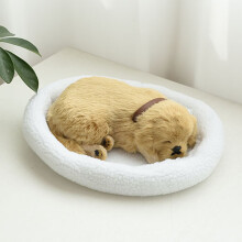 Realistic Sleeping Dog Toy with Breathing and Sound