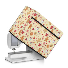 Gingerbread Sewing Machine Dust Cover Soft Foldable with