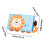 Fox-shaped lumbar pillow super soft stuffed animal 3