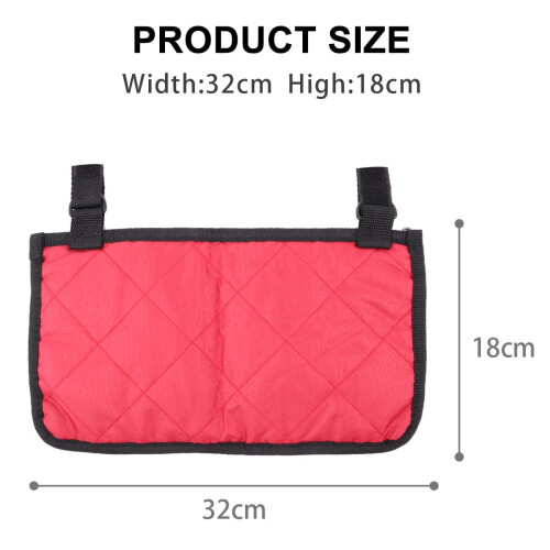 Red Wheelchair Storage Bag with Multiple Pockets 1