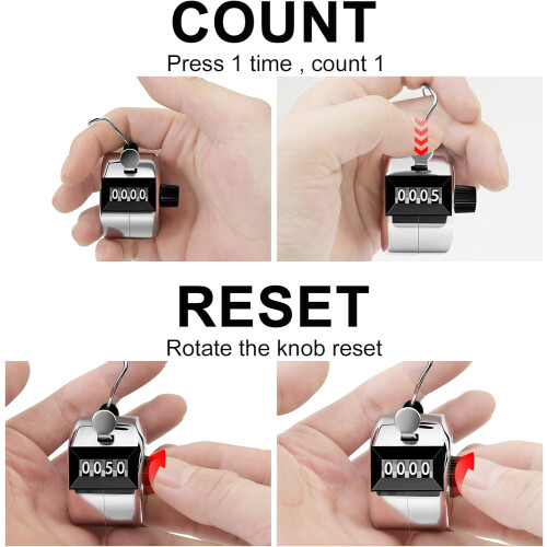 Metal Clicker Counter 4-Digit 2-Pack 1