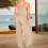Women's Sleeveless Solid Jumpsuit Wide Leg Drawstring Waist 2