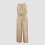 Women's Sleeveless Solid Jumpsuit Wide Leg Drawstring Waist 3