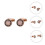 Retro Sewing Buttons Copper 1 Pair 5