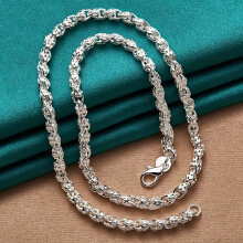 Men's Cuban Link Necklace Silver Bling Choker Hip Hop