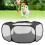 LYUMO Portable Transparent Pet Playpen for Small Animals 5
