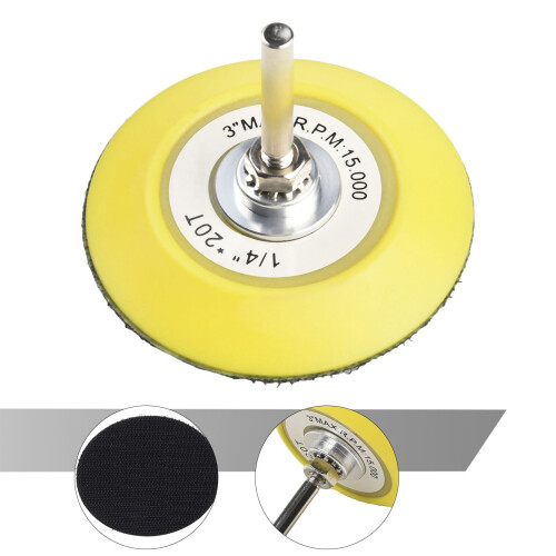 75mm Polishing Sanding Disc Backing Pad Hook and Loop 2