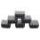400 Pcs Plastic Square Blanking End Caps Tube Inserts 25mm x 25mm 6