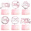 Rose Gold Acrylic Cake Toppers 6-Pack 1