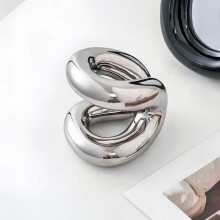 Ceramic Brush Holder Stand Silver Minimalist