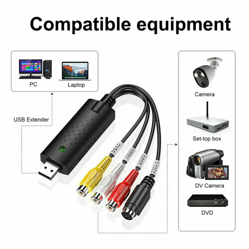 USB 2.0 Video Audio Capture Card for VHS to DVD Conversion 1