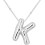 Bubble Letter Necklace 18K Gold Plated Initial Pendant 1