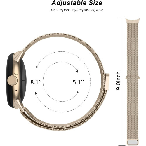Stainless Steel Mesh Band for Google Pixel Watch 3 41mm 1