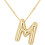 Bubble Letter Necklace 18K Gold Plated Initial Pendant 1