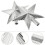 Christmas Tree Star Topper Silver Plastic 2 Pieces 8